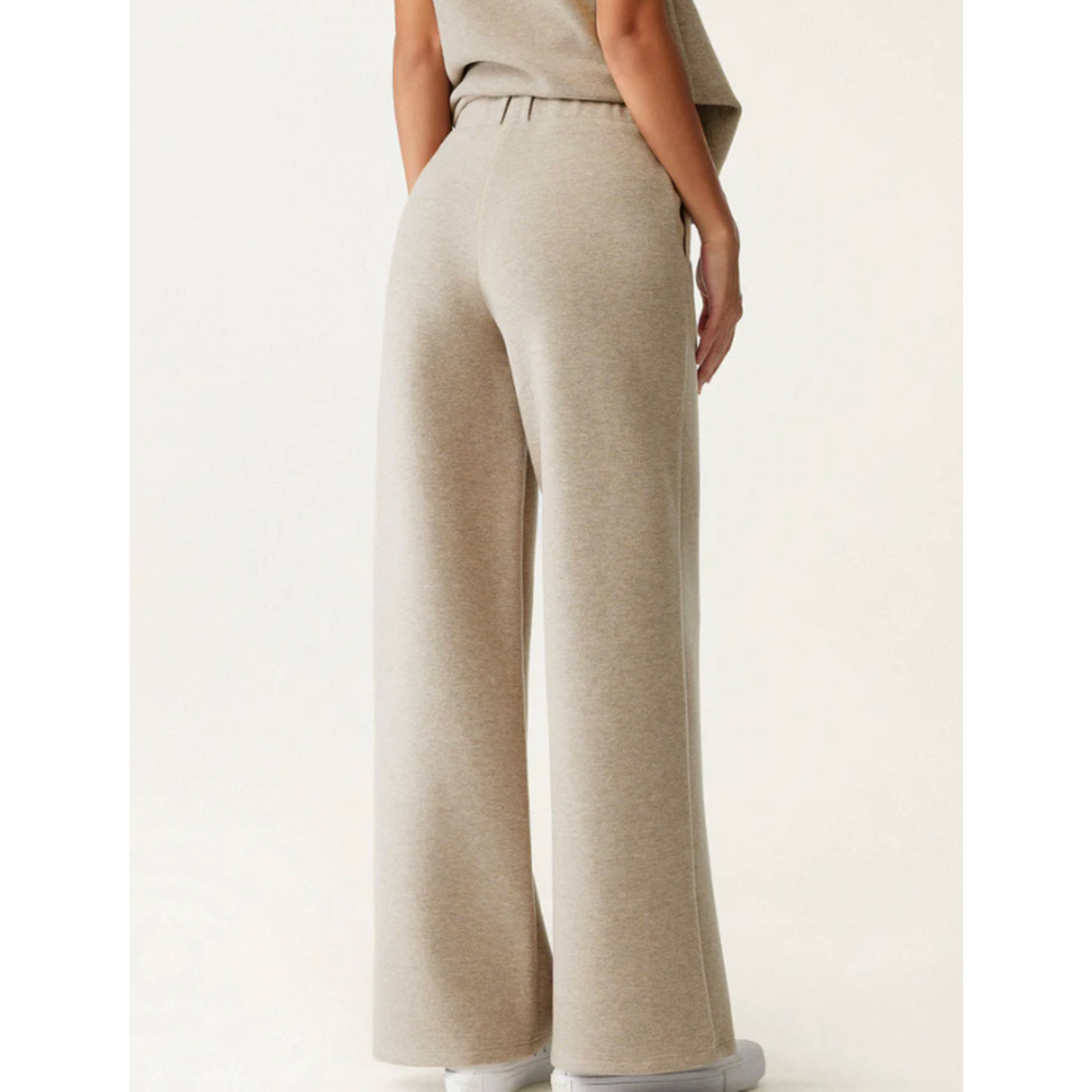 OGL HOT ITEM! High Waisted Straight Leg Pull On Pant NWT SIZE S BEIGE - Picture 3 of 6